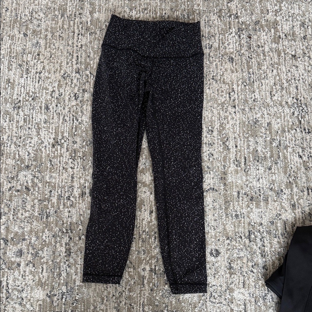 lululemon athletica Black Speckled align Leggings
